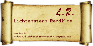 Lichtenstern Renáta névjegykártya