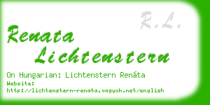 renata lichtenstern business card