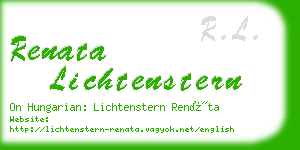renata lichtenstern business card